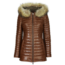 OAKWOOD Steppelt kabátok POPPING (removable raccoon fur) Barna EU S női dzseki, kabát