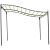 Oasom Pergola 297x297x250 cm cm kerti pavilon krémfehér teraszpavilon ívelt tetős pergola