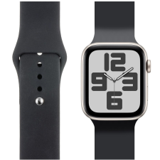OBAL:ME Apple Watch 38/40/41mm szilikon szíj, S-M, fekete okosóra kellék