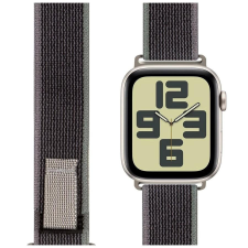 OBAL:ME textil szíj Apple Watch 42-49mm M-L készülékhez szürke/zöld okosóra kellék