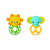 Oball Játék Oball Rágóka Soother Pals™ Easy-Grasp 2db 3hó+