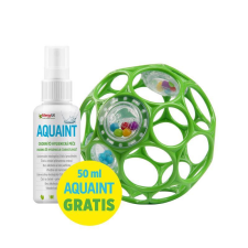 Oball RATTLE játék 10 cm 0hó+ seafoam + AJÁNDÉK Aquaint 50ml készségfejlesztő