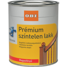 OBI Premium színtelen lakk, átlátszó, magasfényű 375 ml lakk, faolaj
