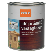 OBI vastaglazúr, oldószeres átlátszó, 375 ml favédőszer és lazúr