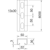 OBO 1121472 MS5030P6000FT Profilsín, perforált AMS3518, 16,5 mm résszélesség, 6000mm merítetten tűzihorganyzott acél