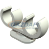 OBO 2140608 2963 42 LGR Talpas Szorítóbilincs 2 kábel 10mm világosszürke polipropilén