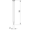 OBO 3353184 362 18 BK Acélszeg edzett 2x18mm acél felületkezelés nélkül