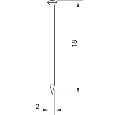 OBO 3353184 362 18 BK Acélszeg edzett 2x18mm acél felületkezelés nélkül barkácsolás, csiszolás, rögzítés