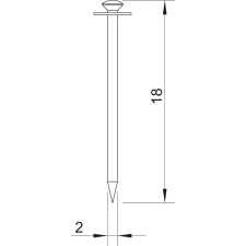 OBO 3360180 500 18 Impu Acélszeg edzett 2x18mm acél felületkezelés nélkül barkácsolás, csiszolás, rögzítés