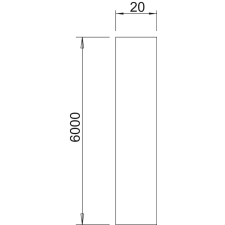 OBO 5408148 101 20-6000 Szigetelőrúd 6000mm üvegszálas-erősítésű műanyag villanyszerelés