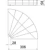 OBO 6002234 GRB 90 530 FT 90°-Os Ív Rácsos Kábeltálcához 55x300mm merítetten tűzihorganyzott acél