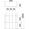 OBO 6005474 Rácsos kábeltálca GR nehéz kivitel 55x200x3000mm