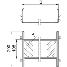 OBO 6069134 KTSMV 110 VA4301 Összekötő Szett Magic kábeltálcákhoz 110x100x200mm rozsdamentes acél villanyszerelés