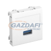 OBO 6104877 MTG-U3A S SWGR1 Modul 45 Usb 3.0 A Csatlakozó Aljzat Hüvely csavaros rögzítéssel 45x45mm szürkésfekete polikarbonát