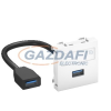 OBO 6104925 MTG-U3A F SWGR1 Modul 45 Usb 3.0 A-A Csatlakozó Aljzat kábellel hüvely-hüvely 45x45mm szürkésfekete polikarbonát