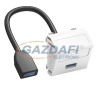 OBO 6104937 MTS-U3A F SWGR1 Modul 45 Usb 3.0 A-A Csatlakozó Aljzat kábellel hüvely-hüvely 45x45mm szürkésfekete polikarbonát