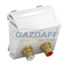 OBO 6105057 MTS-2R L SWGR1 Modul 45 Rca Csatlakozóaljzat kettes hüvely egyenes csatlakozás 45x45mm szürkésfekete polikarbonát