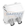 OBO 6105108 MTS-2BC F AL1 Modul 45 Bnc Csatlakozóaljzat kettes hüvely-hüvely 45x45mm festett alumínium polikarbonát