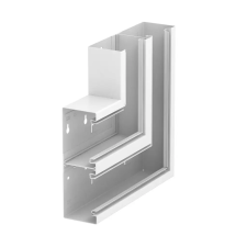 OBO 6278420 GS-DFS70210RW Lapos Sarokelem emelkedő szimmetrikus 70x210mm hófehér acél villanyszerelés