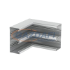 OBO 6279643 GA-DI90210EL Belső Sarokelem kétrekeszes 90x210mm eloxált alumínium