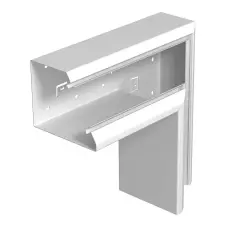 OBO 6282730 GEK-SAFF133110P Lapos Sarokelem eső sarokidom, pultcsatornához 133x110mm hófehér acél villanyszerelés