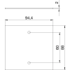 OBO 7408140 T12L P05S 9011 Fedlap 94.5x88mm grafitszürke PVC