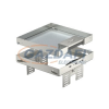 OBO 7409228 RKSN2 UZD3 4VS20 Négyzetes Kazetta kábelkivezetéssel 200x200mm rozsdamentes acél