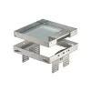 OBO 7409228 RKSN2 UZD3 4VS20 Négyzetes Kazetta kábelkivezetéssel 200x200mm rozsdamentes acél