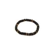 Obszidián arany korong karkötő köztessel 6x2mm karkötő