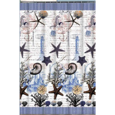 OCEAN - Impregnált textil zuhanyfüggöny - 180 x 200 cm lakástextília