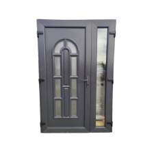  Odie 2 – Antracit – Műanyag bejárati ajtó – 138×208 - NYITHATÓ OLDALLAL - nyílászáró