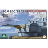 OEM 1/35 15Cmsk C/28 Guns Battleship Bismarck BB II / Stb II Turret katonai ágyú modell