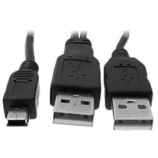 OEM 2x USB A to MINI 5-pin, 0,6m, Y kábel kábel és adapter