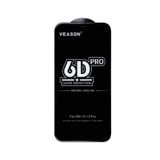 OEM 6D Pro Veason Glass - Samsung Galaxy A22 5G fekete üvegfólia mobiltelefon kellék