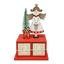 OEM Adventi kalendár angyalos 11*5.5*17cm karácsonyi dekoráció