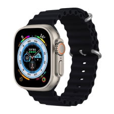 OEM Apple Watch 42 44 45 49 mm ocean sport óraszíj fekete okosóra kellék