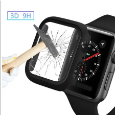 OEM Apple Watch 45mm óra tok kijelzővédővel fekete okosóra kellék