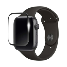 OEM Apple Watch képernyő védő fólia, 45mm kijelzőjű okosórákhoz, átlátszó, fekete kerettel okosóra kellék