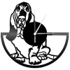 OEM Bakelit falióra Basset Hound kutya