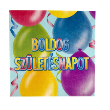 OEM Boldog születésnapot feliratos szalvéta - 20 darab papírárú, csomagoló és tárolóeszköz