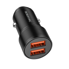 OEM Borofone BZ19 2xUSB Autós töltő - Fekete (12W) mobiltelefon kellék
