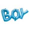 OEM BOY fólia betű lufi dekoráció - világoskék / 94 cm × 37 cm × 1 db