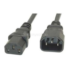 OEM C14 -&gt; C13 M/F tápkábel 1.8m fekete (XMONTAPKAB) kábel és adapter