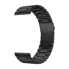 OEM Colmi okosóra szíj, fém, fekete, 20mm, Steel Metal Strap okosóra kellék