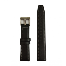 OEM Colmi okosóra szíj, szilikon / műbőr, fekete, 20mm, Leather Strap okosóra kellék
