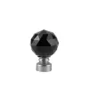 OEM Cristal Noir Dupla Függönyrúd - 400 cm - Fekete Kristály Gömbökkel