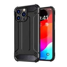 OEM Defender szilikon telefonvédő (ütésállóság. légpárnás sarok. fémhatás) FEKETE tok és táska