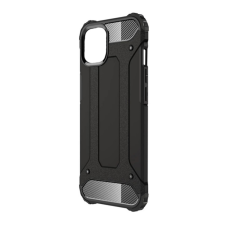 OEM Defender szilikon telefonvédő (ütésállóság. légpárnás sarok. fémhatás) FEKETE tok és táska