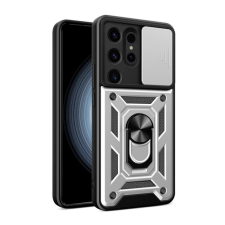 OEM Defender szilikon telefonvédő (ütésállóság. tartógyűrű. kameravédő) EZÜST tok és táska
