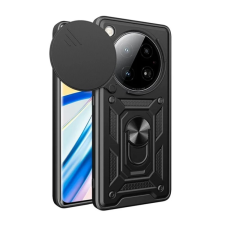 OEM Defender szilikon telefonvédő (ütésállóság. tartógyűrű. kameravédő) FEKETE tok és táska